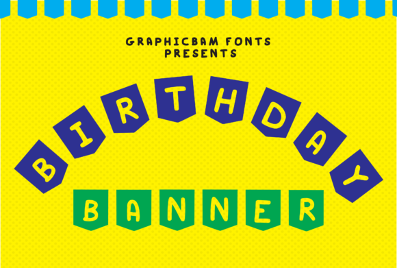 Birthday Banner Font for Web Design