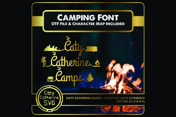 Caty Catherine Camping Font for Creative Makers