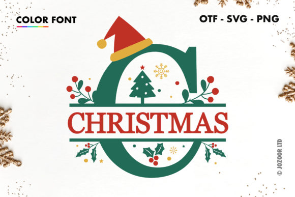 Christmas Split Monogram: A Festive Font for Branding