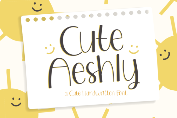 Cute Aeshly: A Playful Sans Serif Font for Web Design