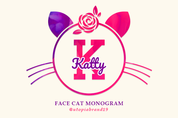 Face Cat Monogram: A Whiskered Typeface for Branding Projects