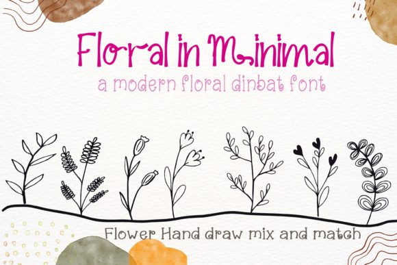 Floral in Minimal Font for Digital Creativity