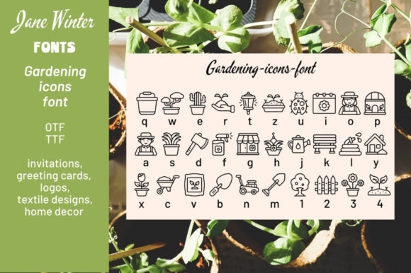 Gardening Icons Font for Web Design Projects