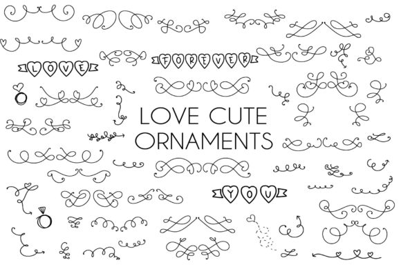 Love Cute Ornaments Font for Handmade Creations