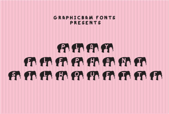 Play Elephant Silhouette Font for Engaging Brand Content