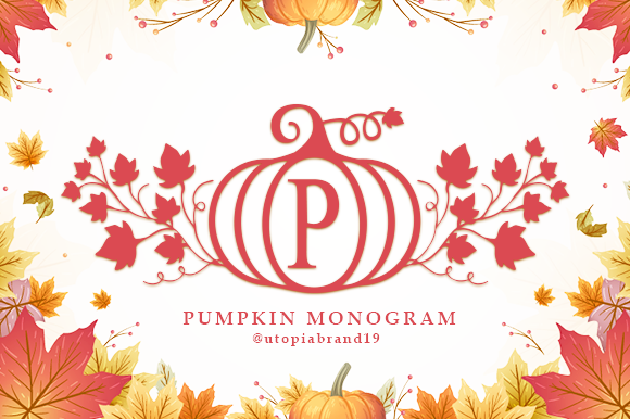 Pumpkin Monogram Font for Seasonal Branding