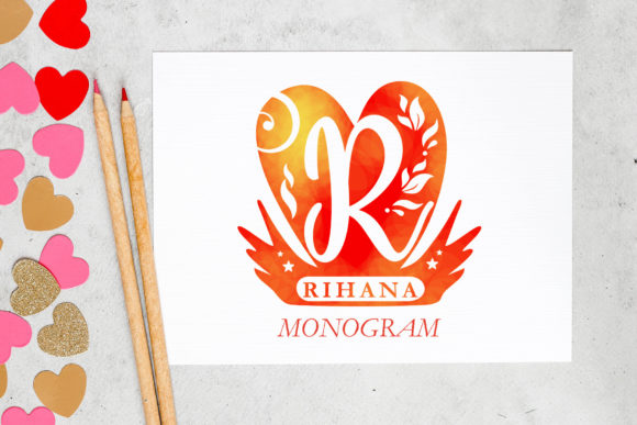 Rihana Monogram: A Romantic Touch for Branding Projects