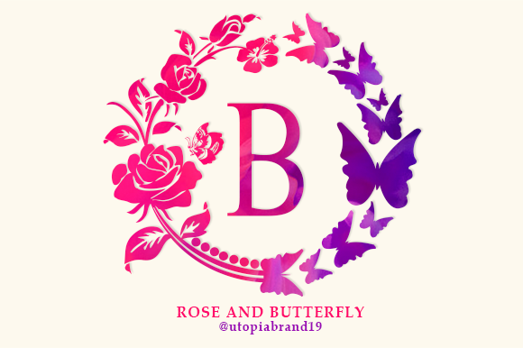 Rose and Butterfly Monogram Font for Eye-Catching Campaigns