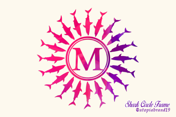 Shark Circle Frame Monogram Font Review for Campaign Design